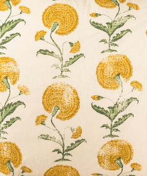 Whiteman & Mellor's Poppies in Ochre, Cotton Fabric by the Meter
