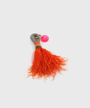 Chommies Keyring with Orange Feathers