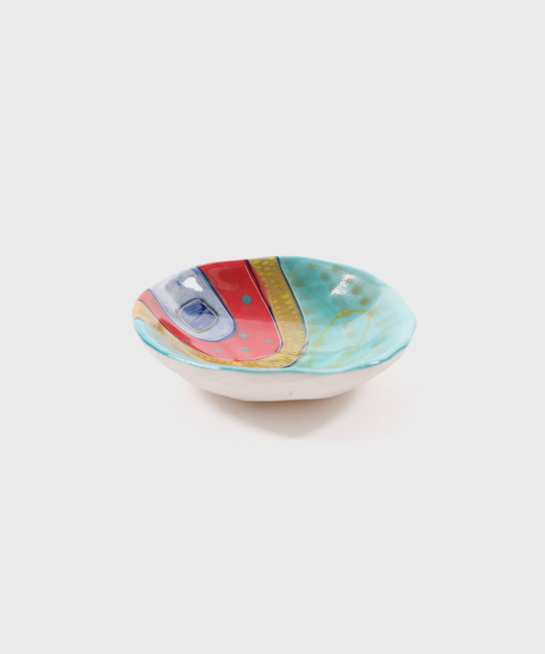 Colourful Porcelain Ring Bowl, 11