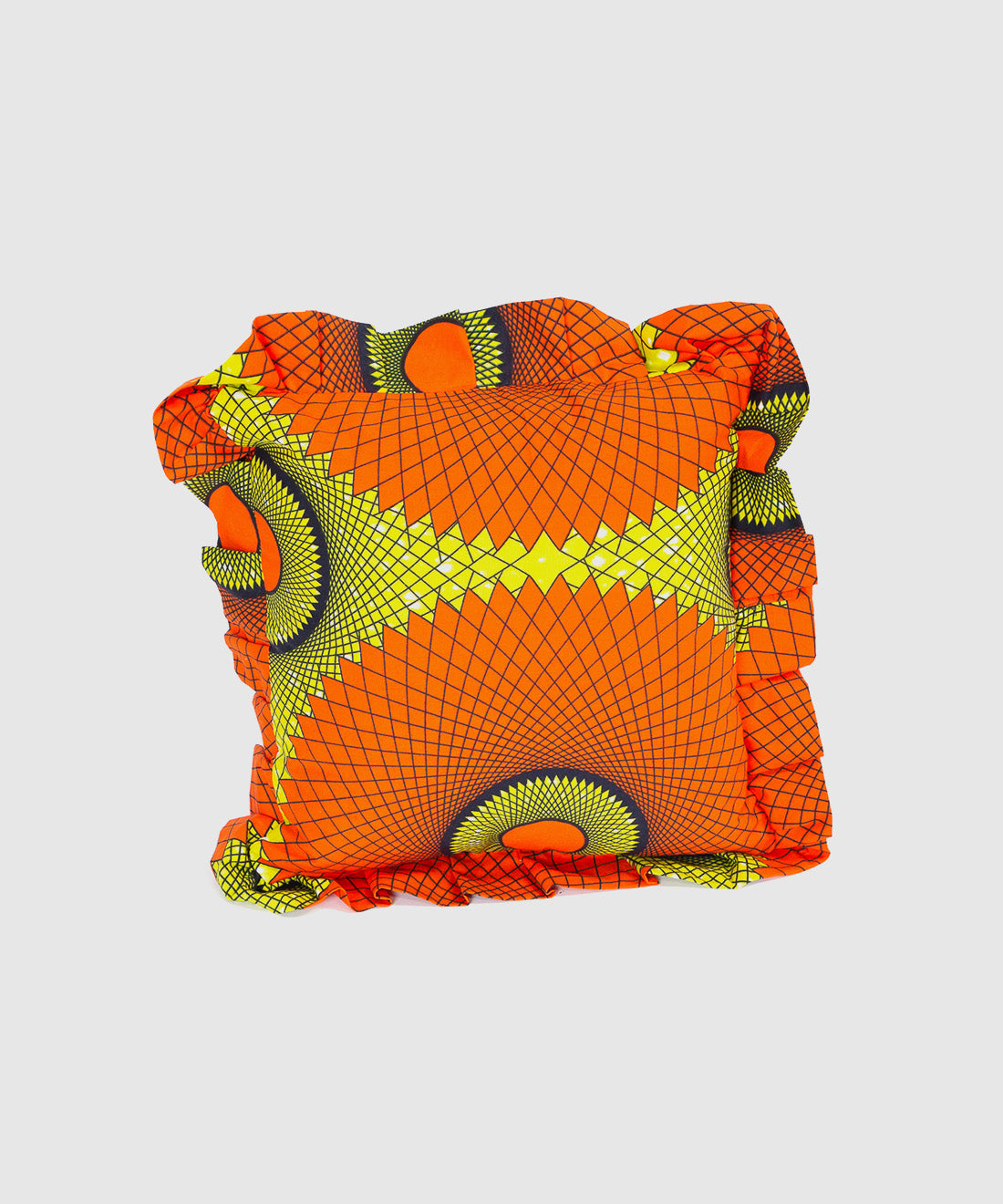 Ruffle Cushion in Orange