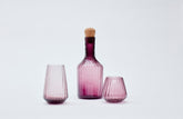 Hand-blown recycled glass short tumbler in pink