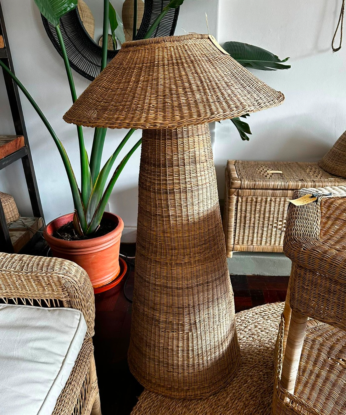 Cane floor lamp deals